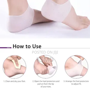 5 Pairs - Silicone Heel Protectors, Dry Cracked Heels