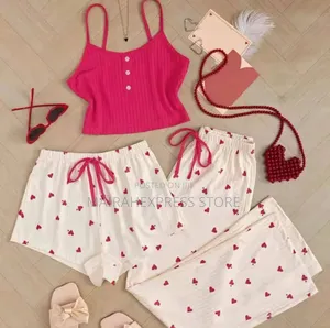 Women's Three-Piece Pajama Set