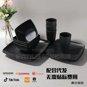 16pcs Quality Plastic Dinner Set