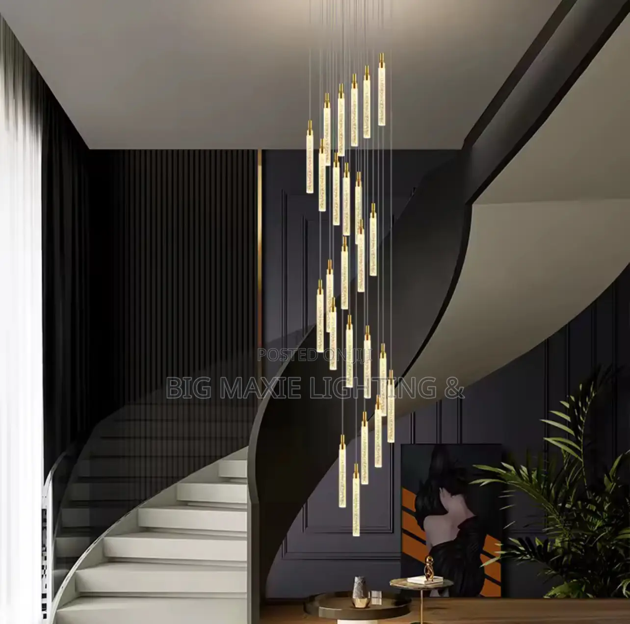 Luxury High Ceiling Staircase Chandelier