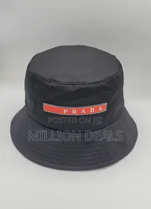 Black Red Stylish Prada Bucket Unisex Hat