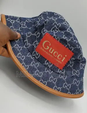 Trendy Denim Unisex Gucci Bucket Hat