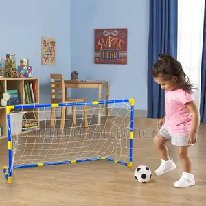 Children Football Goal Post Net With Ball Pump