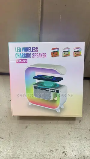 Bluetooth Led Speaker With Wireless Charging/Fm And Clock