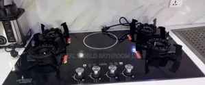 4 Gas, 1 Electric Burner
