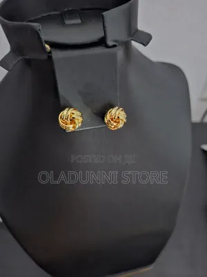 Stud Shape Plated Gold Earring