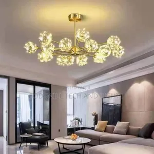 Modern Led Chandelier Gold Body