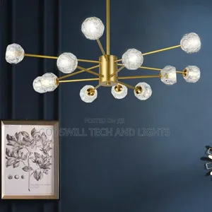 Modern Brass Chandelier