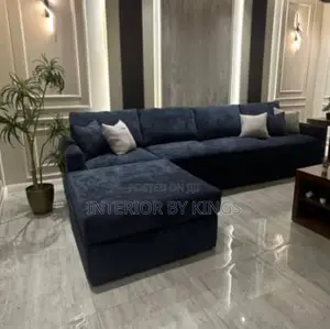 L-Shaped Fabric Sofa Can Be Made in Preferred Colors of Your Choice