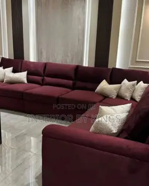 U -Shaped Fabric Sofa Can Be Made in Preferred Colors of Your Choice