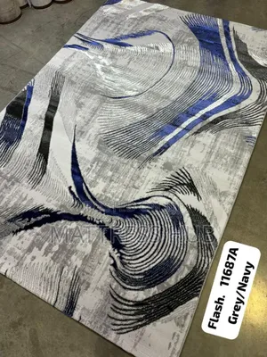 Classical Flash Turkish Grey Centre Rug 4 by 6ft