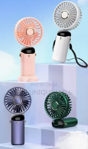 Mini Rechargeable Fan With Strong Wind Power And Phone Stand