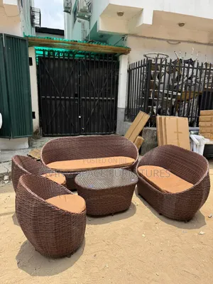 Luxury Rattan Outdoor Chairs by 7seaters With Center Table