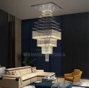 Modern Luxury High Ceiling Crystal Chandelier for Living/Staircase