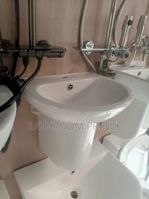 Portable Round Wall Hung Basin and Pedestal