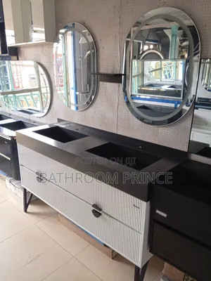 Executive Double Marble Bowl Cabinet Led Mirror