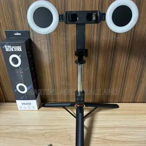 Double Ring Light Selfie Stick