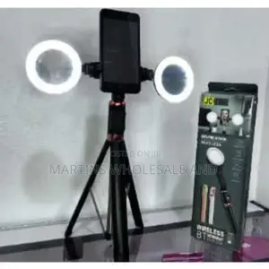 Double Ring Light Selfie Stick