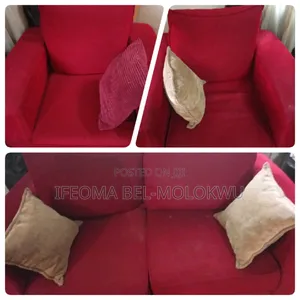 Relocation Sales: Modern Red Four Seater Sofa for Living Room