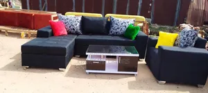Quality L Shaped Fabric Sofa With Center Table It's Available