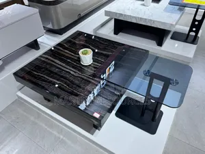 Marble Centre Table With Glass Side Table.
