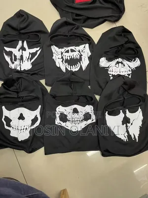 Black Skeleton Recycling Mask
