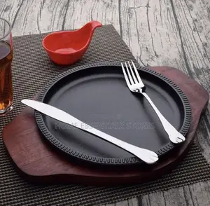 Chinese Cast Iron Sizzling Hot Plate - Round and Shape Rectangle