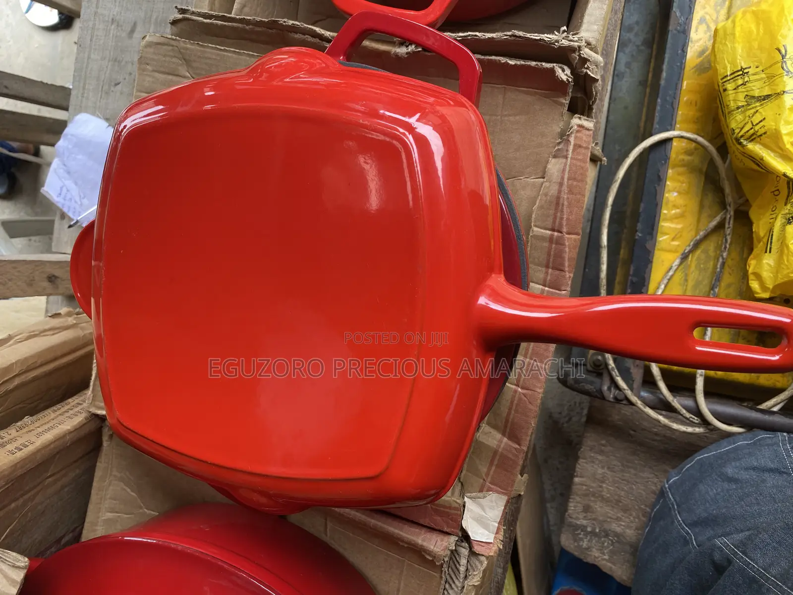 Enamel Cast Iron Grill Pan
