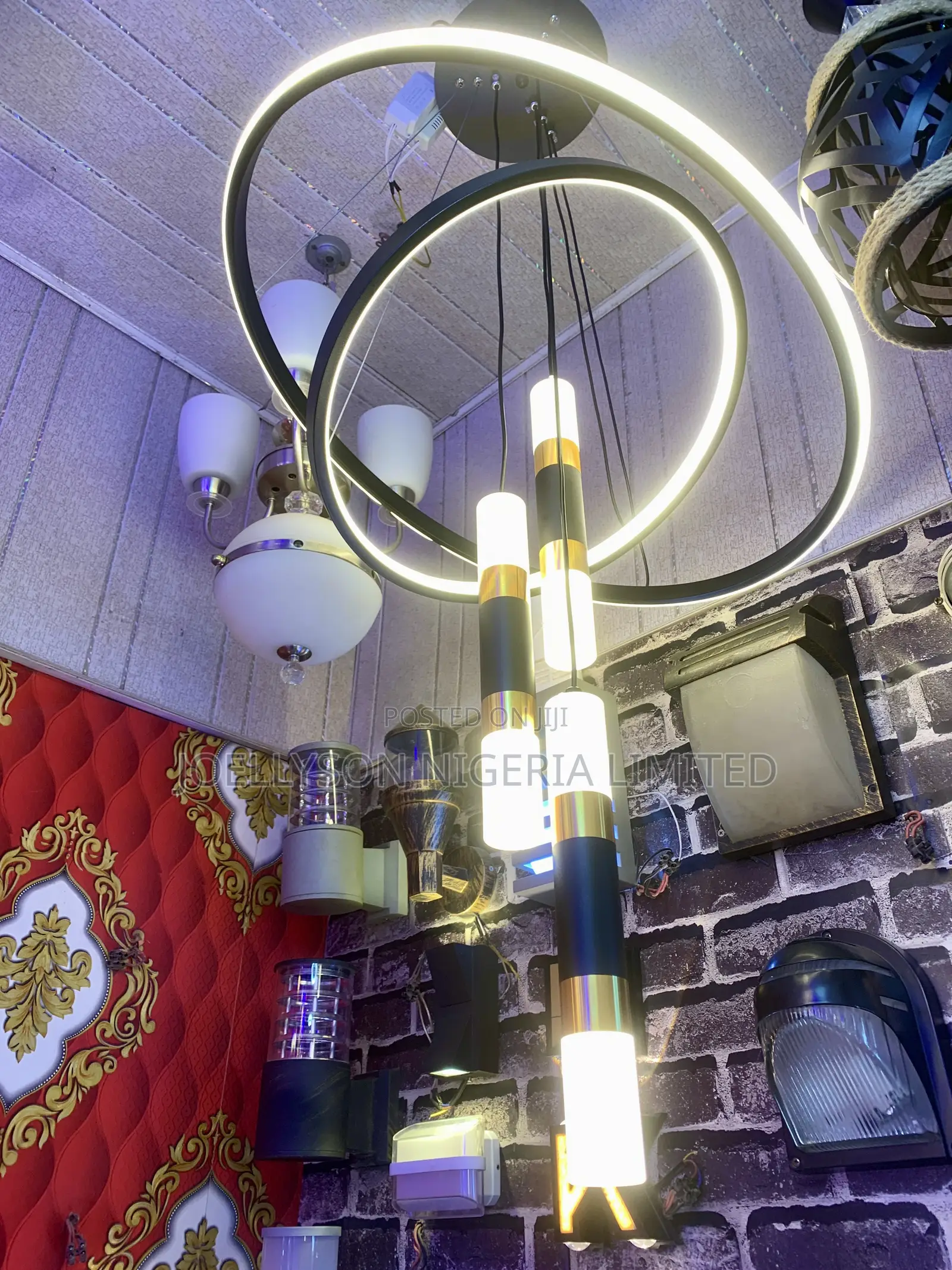 Two Rings and Dropping Led Chandelier 600mm