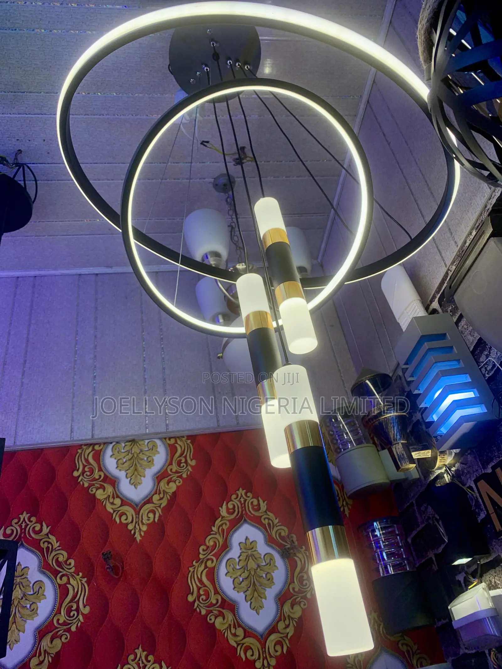 Two Rings and Dropping Led Chandelier 600mm