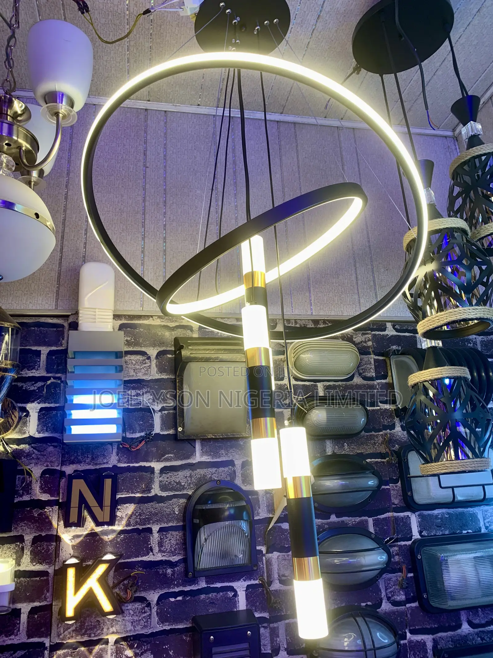 Two Rings and Dropping Led Chandelier 600mm