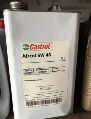 Castrol Aircol Sw 46 Refrigerator Compressor Lubricant 5 Liters