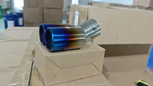 Special Universal Car Exhaust Muffler Mouth Rainbow And Matte Black