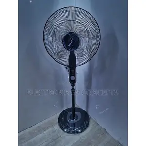 Maxi 16inch Standing Rechargeable Fan Black | 40ac-Kys