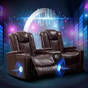 Two Seater Luxury Home Theater Cinema Sofa. With a Music Sound System