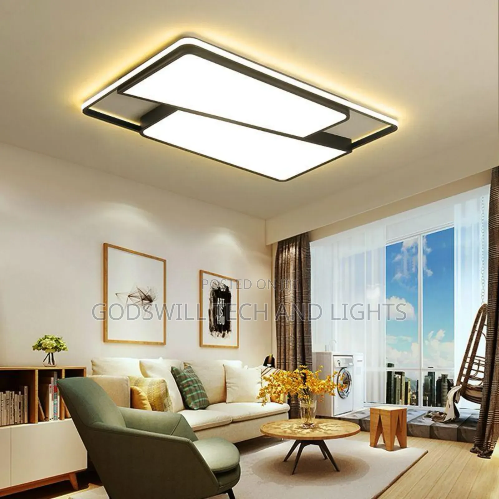 Rectangular Led Chandelier Ceiling Light