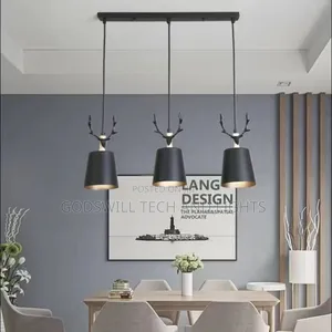 Nordic Modern 3-Head Antler Design Led Country Chandelier.