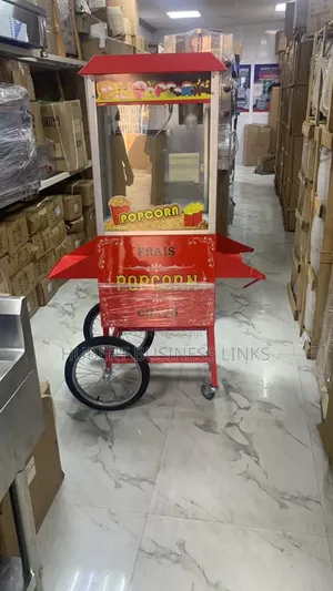 Industrial Popcorn Machine With Cart