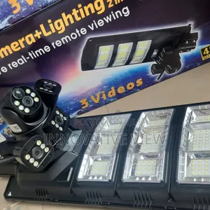 CCTV Security 3 Lens Street Light 4g CCTV Camera