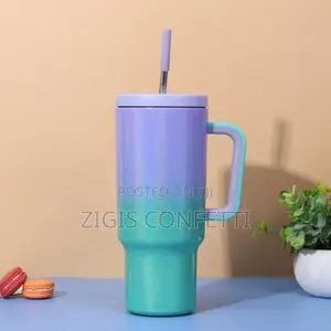 Thermal Mug With Straw and Handle Quencher Tumbler Travel Mug