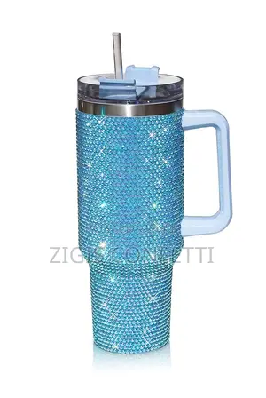 Shiny Rhinestone 40 Oz Tumbler With Handle