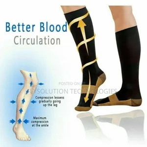 Women Man Unisex Copper Compression Durable Support Socks for Travel