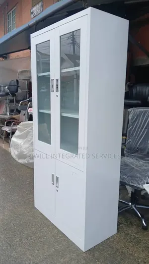 Metal Book Shelf With Glasses