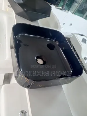 Black Design Countertop Basin
