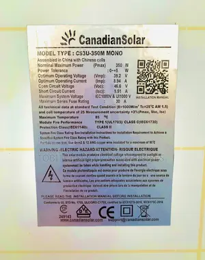 Original 350watts Canadian Solar Panels