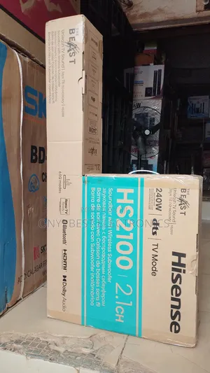 Hisense Sound Bar 2.1ch, Hdmi, Bluetooth, 240 Watts, Woofer Aud2100hs