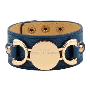 Kirykle 2025 Hot Selling Monogram Leather Cuff Bracelet