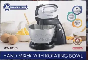 Master Chef Hand Mixer With Rotating Bowl