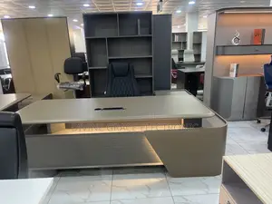2.4m Turkish Imported Luxury Executive Desk With Led Modsrn Design