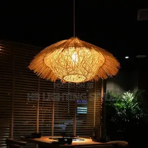 Chinese Led Rattan Chandelier
